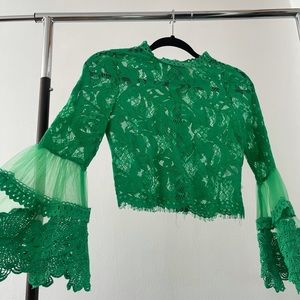 Green Lace Blouse